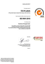 SN Labels Certificate